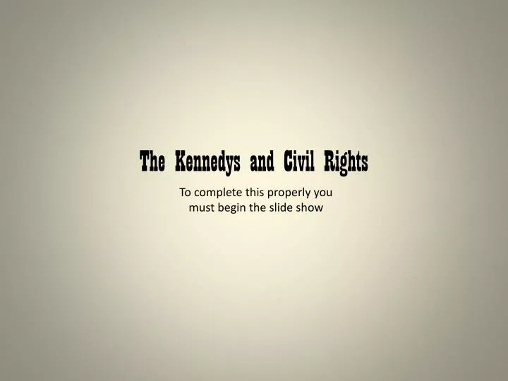 the kennedys and civil rights
