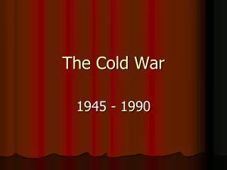 the cold war