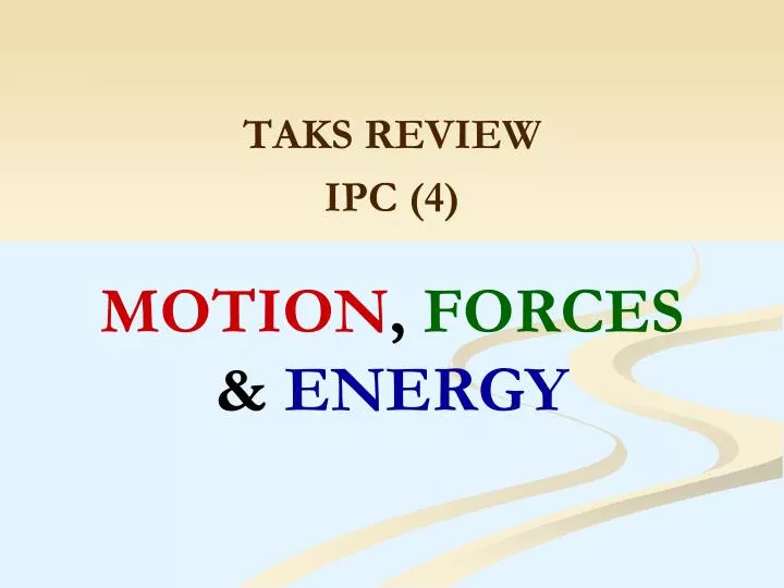 motion forces energy
