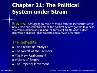Chapter 21: The Political System under Strain