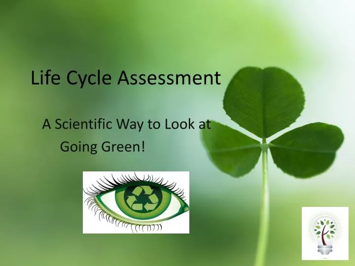 life cycle assessment