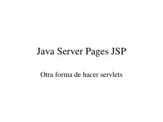 java server pages jsp