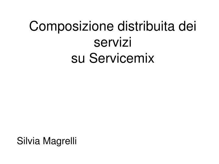 composizione distribuita dei servizi su servicemix