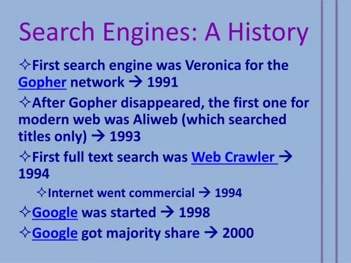 search engines a history