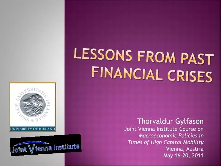 lessons from past financial crises