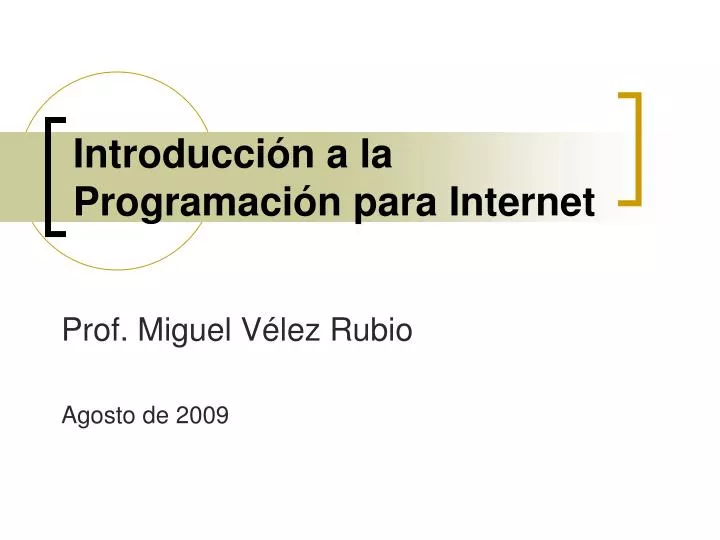 introducci n a la programaci n para internet