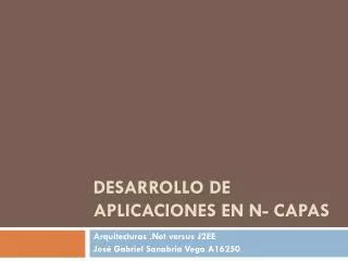 desarrollo de aplicaciones en n capas