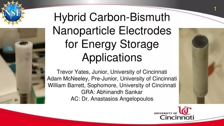 hybrid carbon bismuth nanoparticle electrodes for energy storage applications
