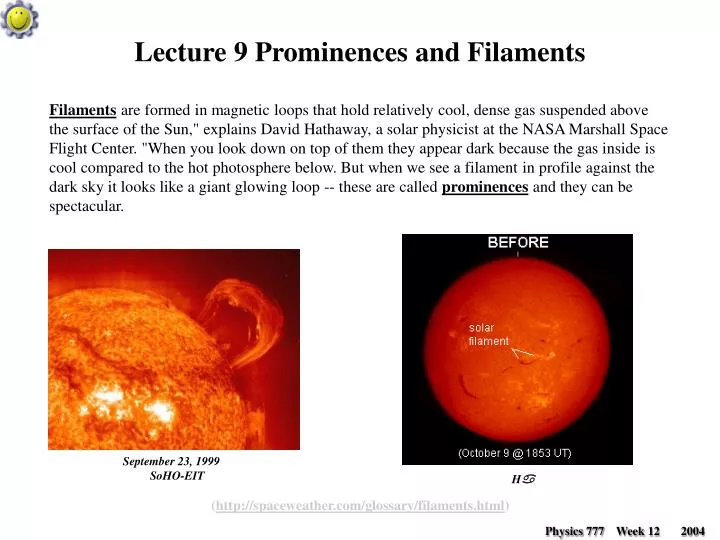 lecture 9 prominences and filaments