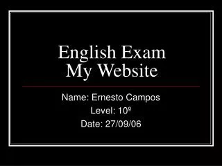 English Exam My Website