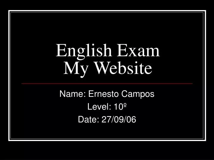 english exam my website