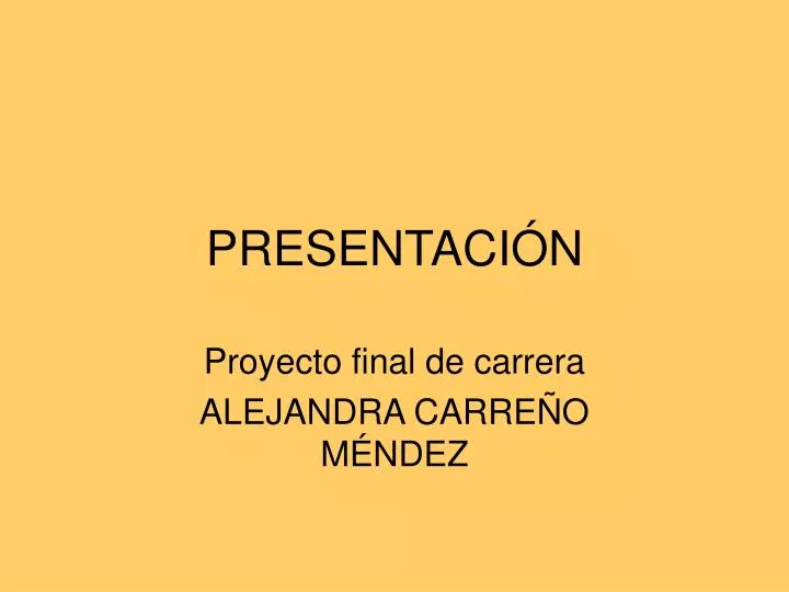 presentaci n