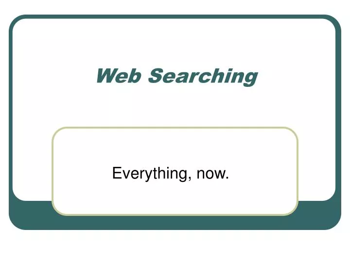 web searching