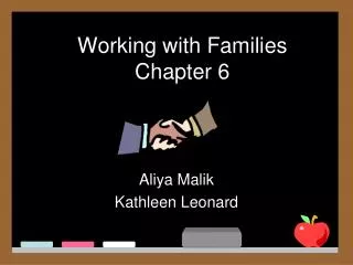 Working with Families Chapter 6