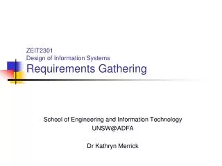 zeit2301 design of information systems requirements gathering