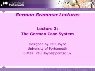 German Grammar Lectures