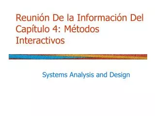 reuni n de la informaci n del cap tulo 4 m todos interactivos