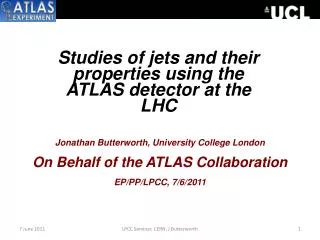 Studies of jets and their properties using the ATLAS detector at the LHC