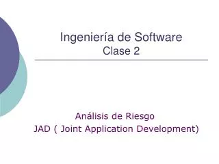 ingenier a de software clase 2