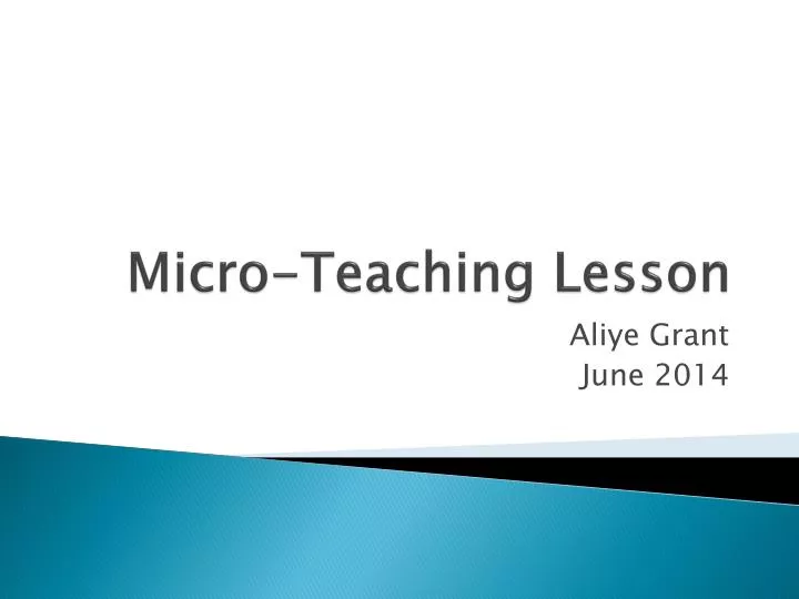 micro teaching lesson