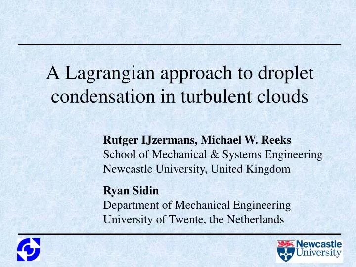 a lagrangian approach to droplet condensation in turbulent clouds