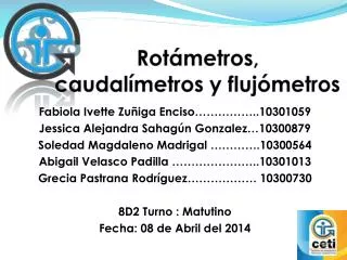 rot metros caudal metros y fluj metros