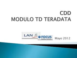 cdd modulo td teradata