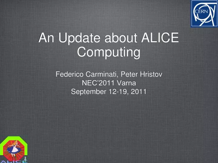 an update about alice computing