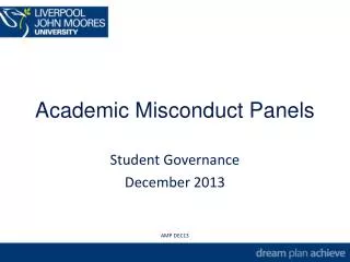 Academic Misconduct Panels