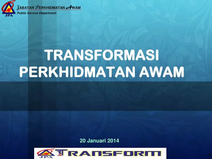 transformasi perkhidmatan awam