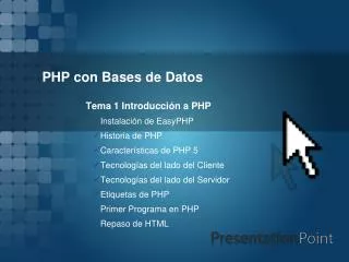 php con bases de datos