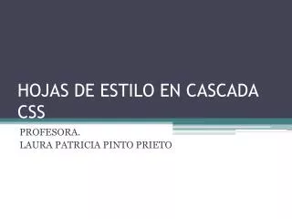 hojas de estilo en cascada css