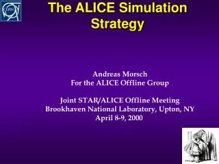 The ALICE Simulation Strategy