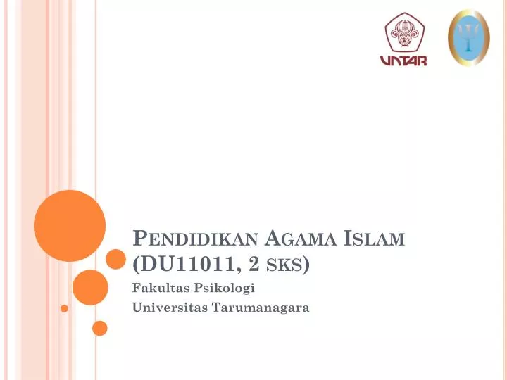 pendidikan agama islam du11011 2 sks
