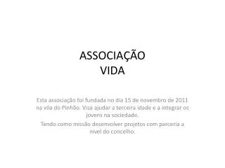 associa o vida