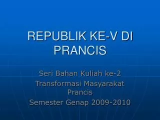 republik ke v di prancis