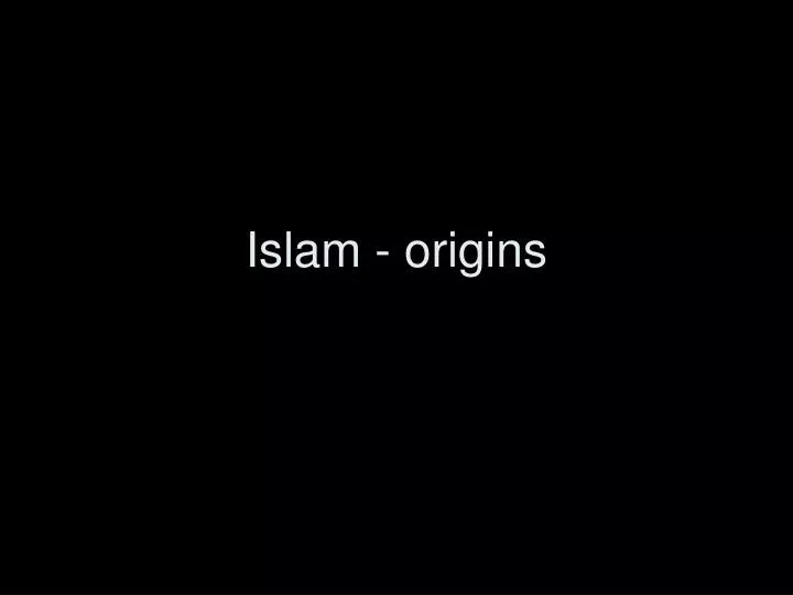 islam origins