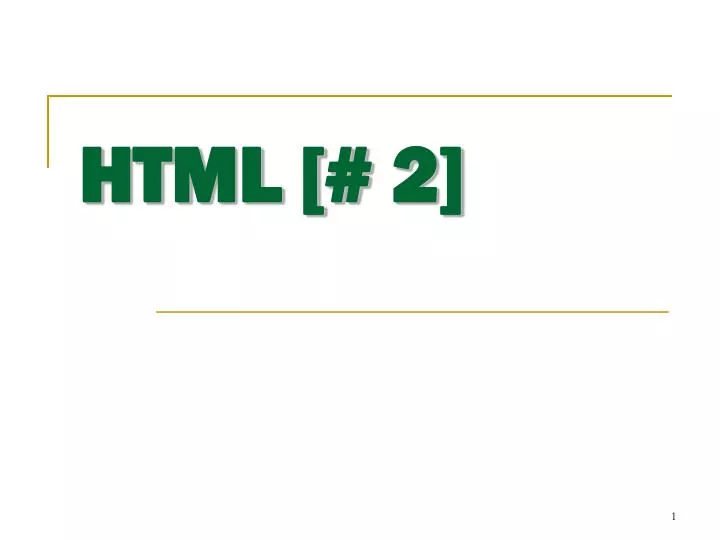 html 2