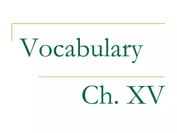 vocabulary