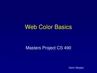 Web Color Basics