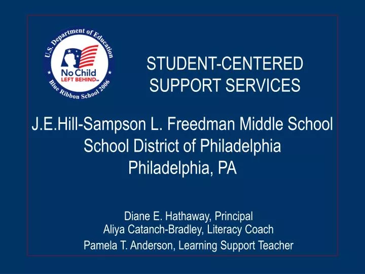 j e hill sampson l freedman middle school school district of philadelphia philadelphia pa
