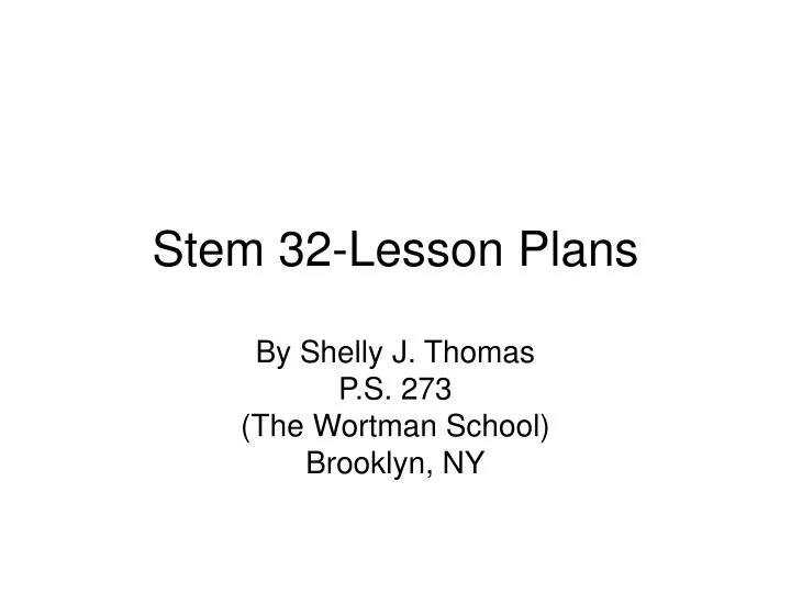 stem 32 lesson plans