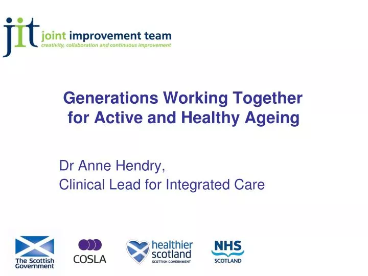 generations working together for active and healthy ageing