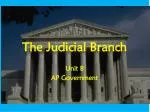 The Judicial Branch - slide 1