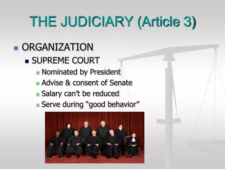 the judiciary article 3