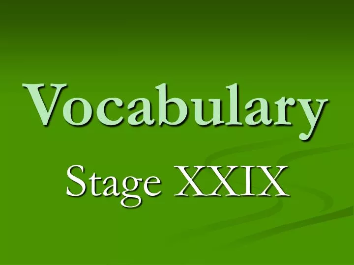 vocabulary