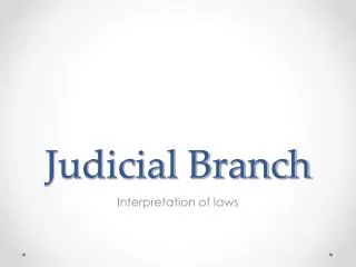 Judicial Branch