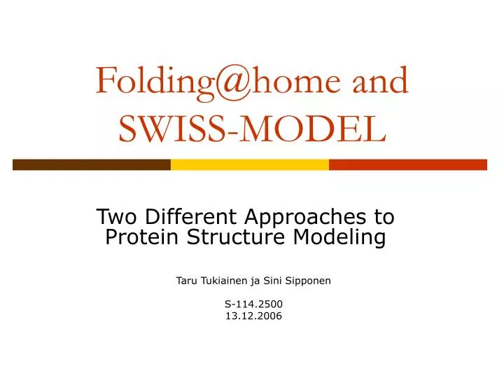 folding@home and swiss model