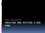 Creating and editing a web Page - slide 1