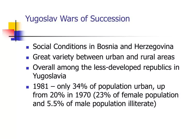 yugoslav wars of succession